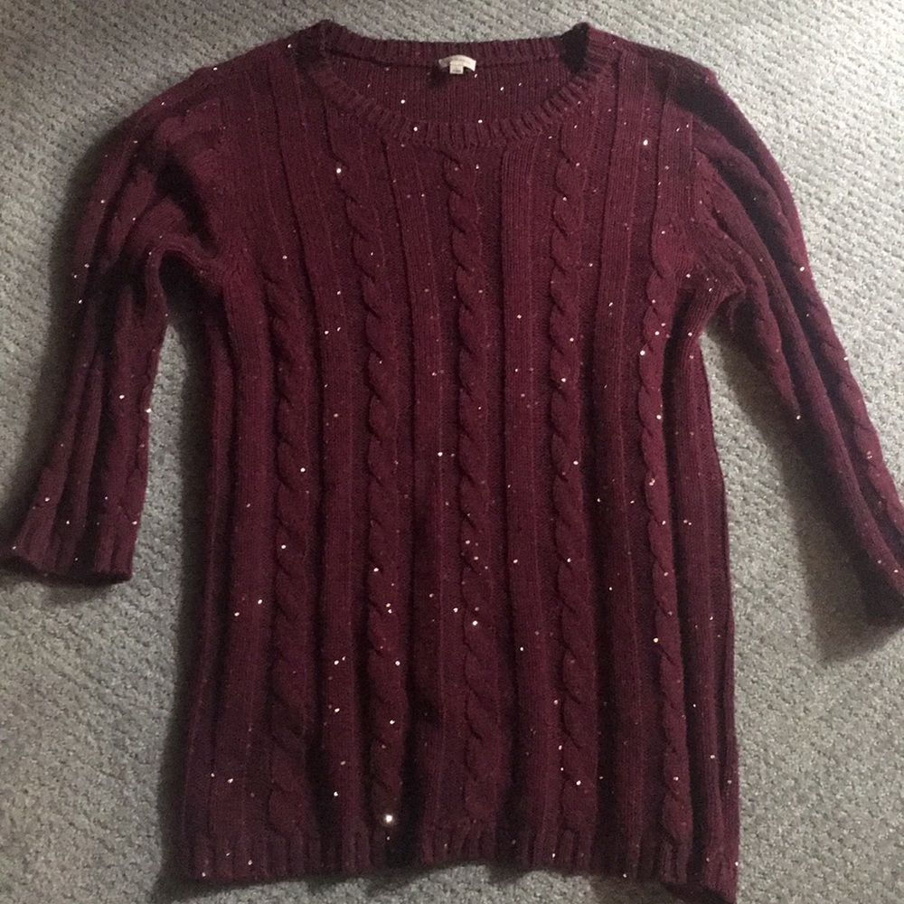 Daniel Cremieux burgundy sweater
